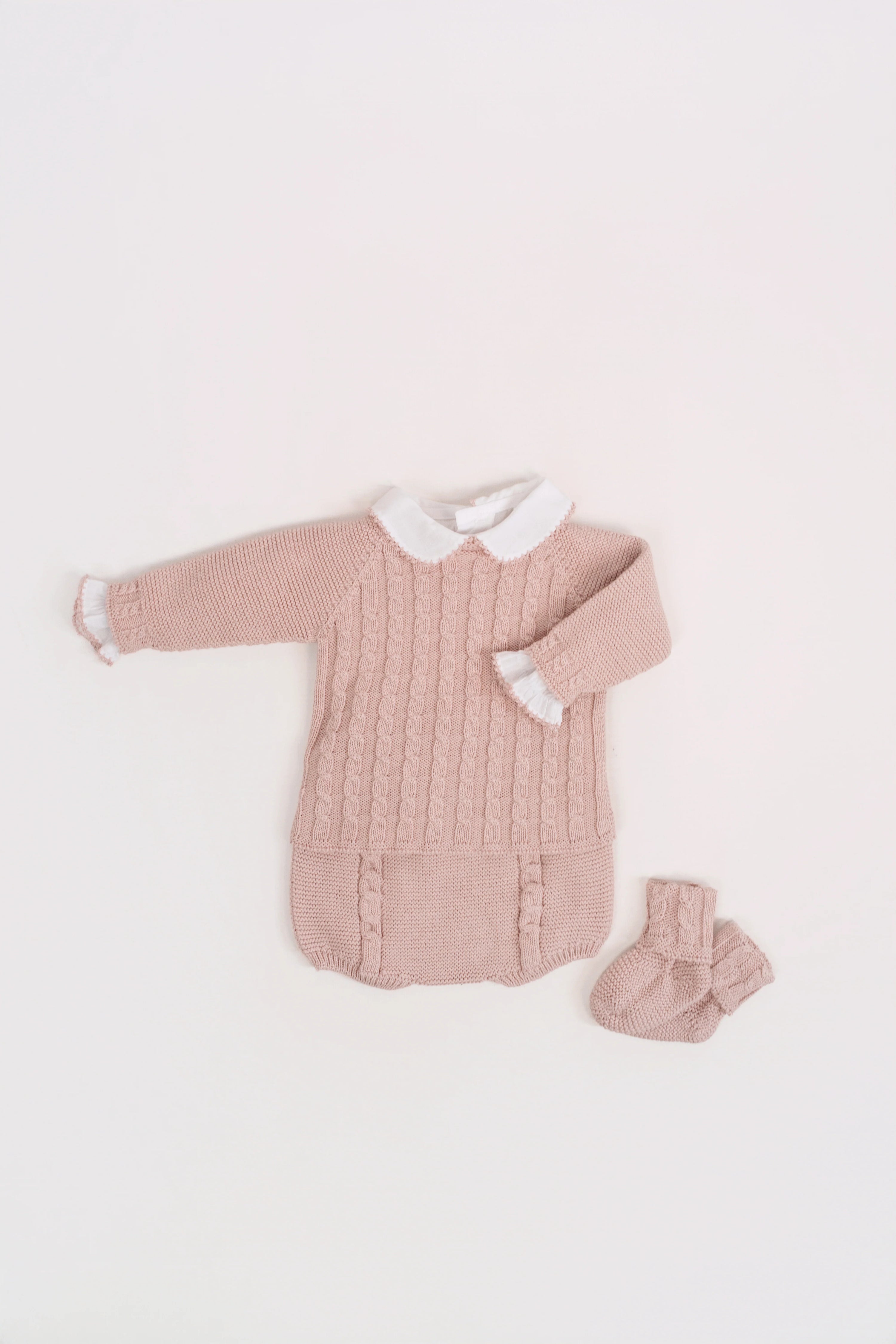 Set Punto Culote Trenzas Rosa