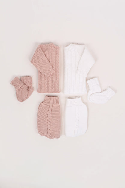 Set Punto Culote Trenzas Rosa