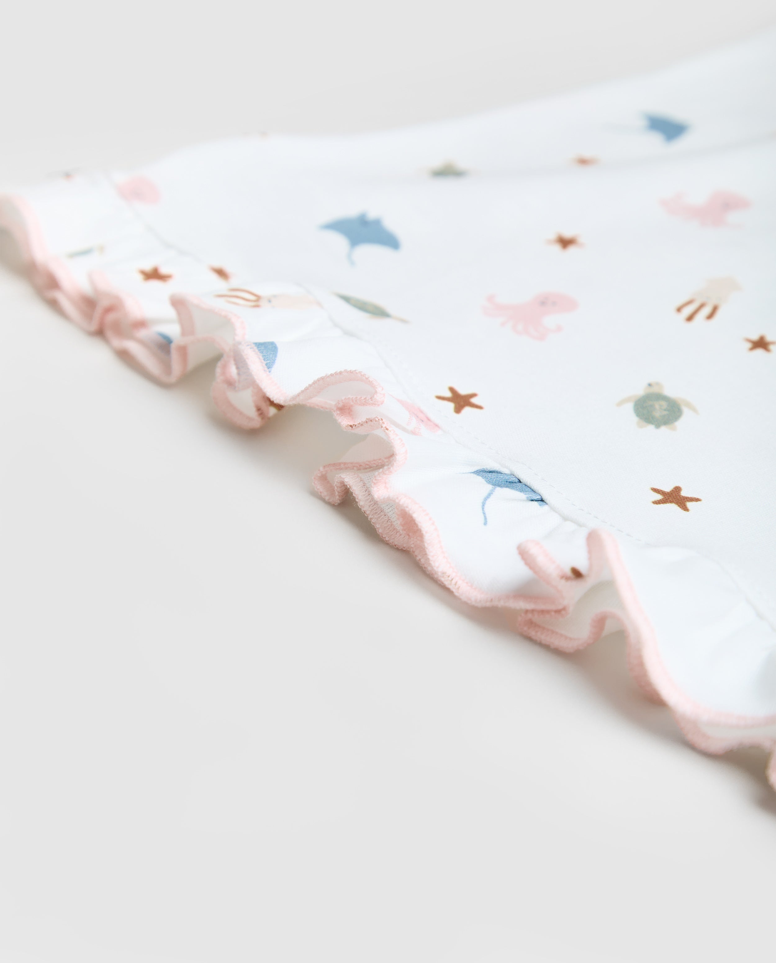 Kids Ocean Ruffle Short Pajamas