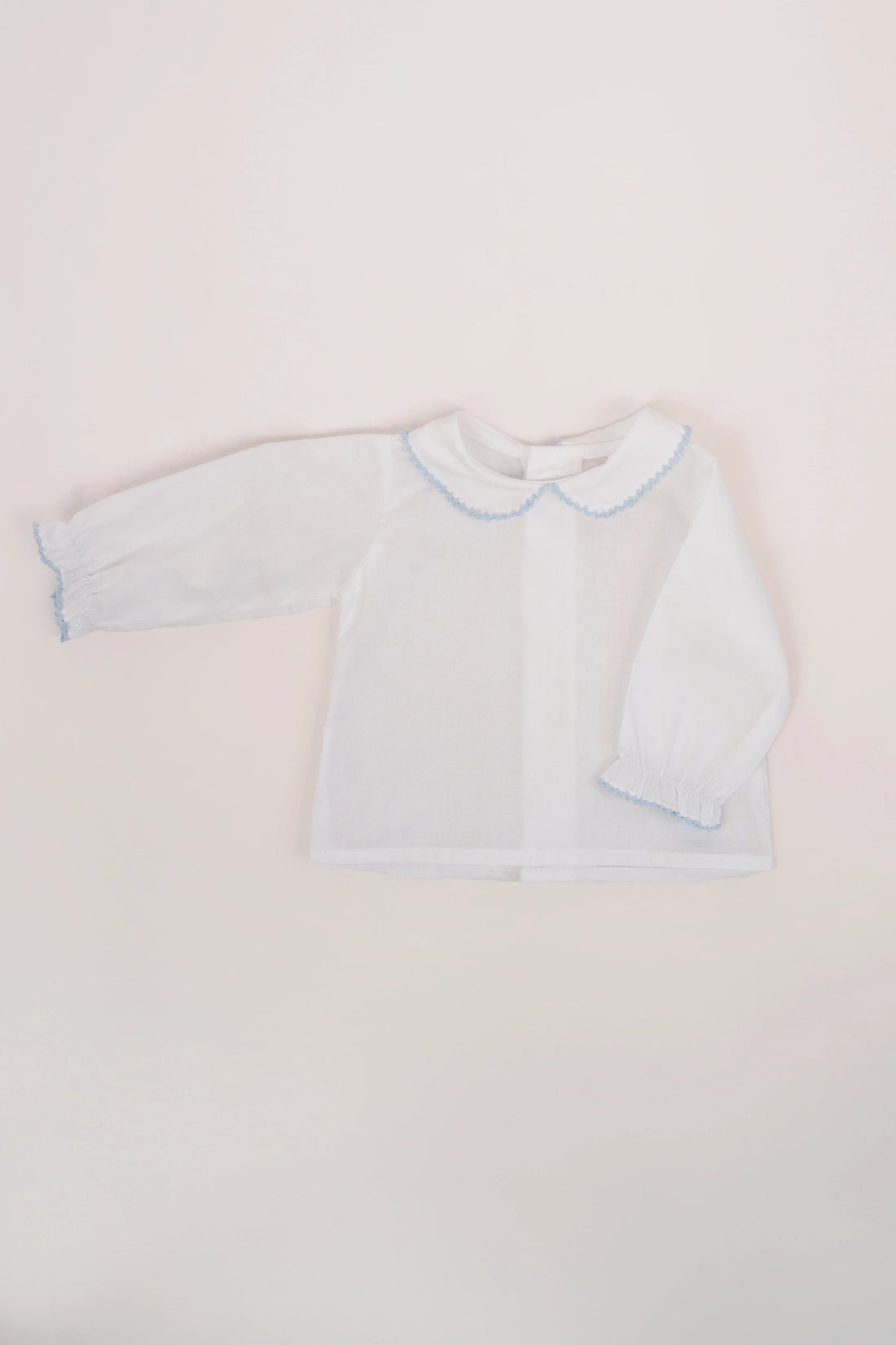 Camisa Batista Picotea Azul Manga Larga