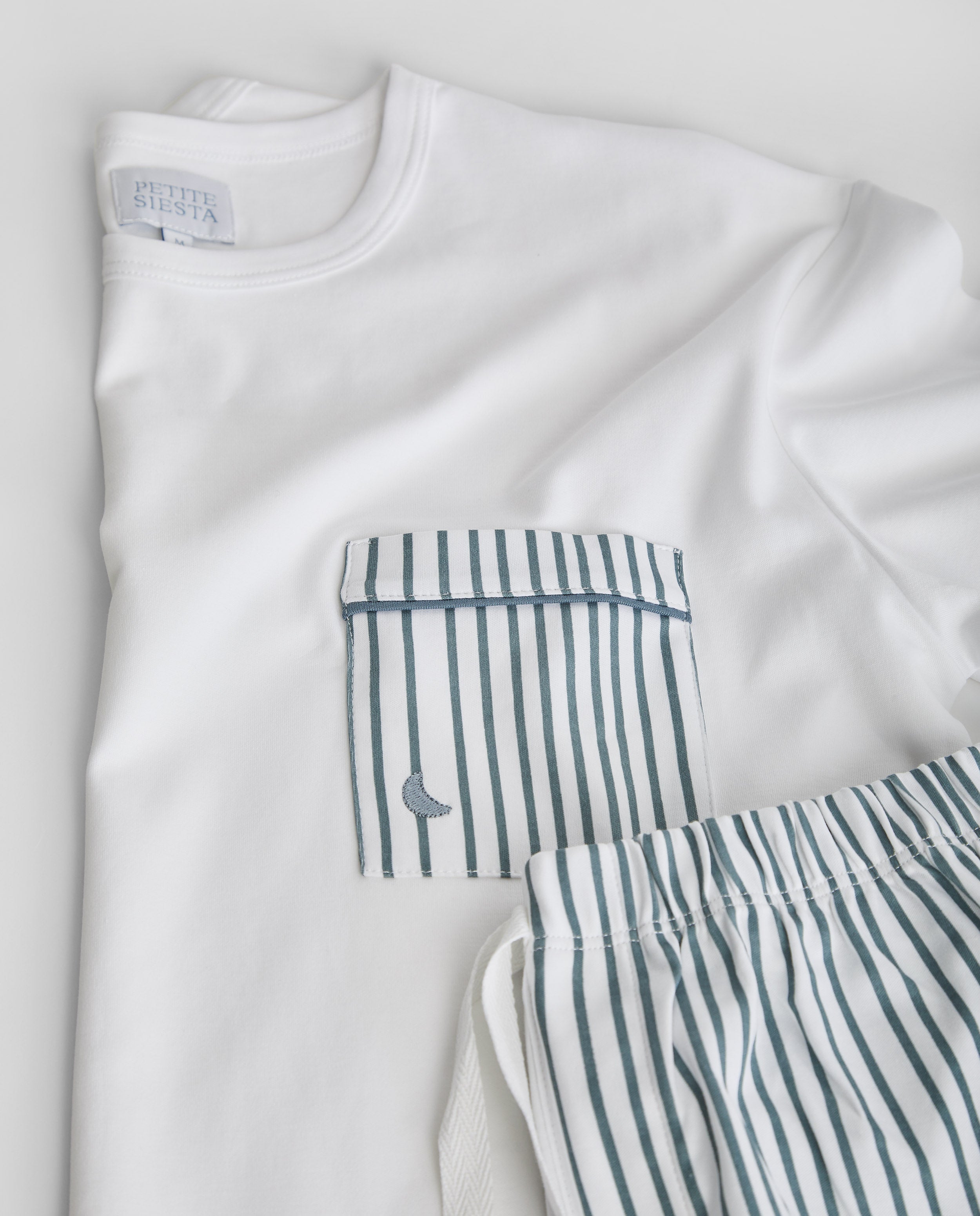 Pijama Hombre Camiseta Raya Deep Blue Corto