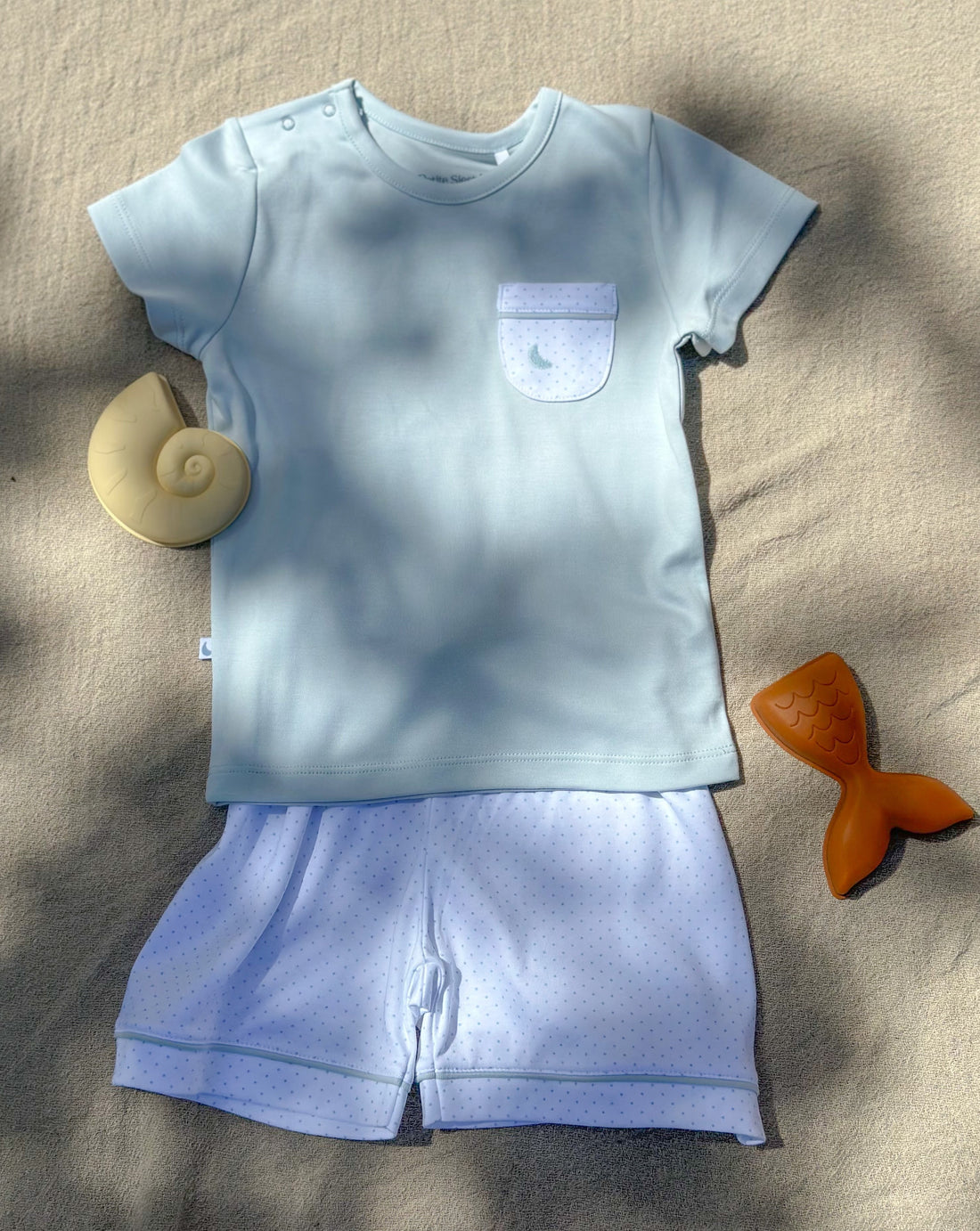 Kids Blue Dot Short Pajamas