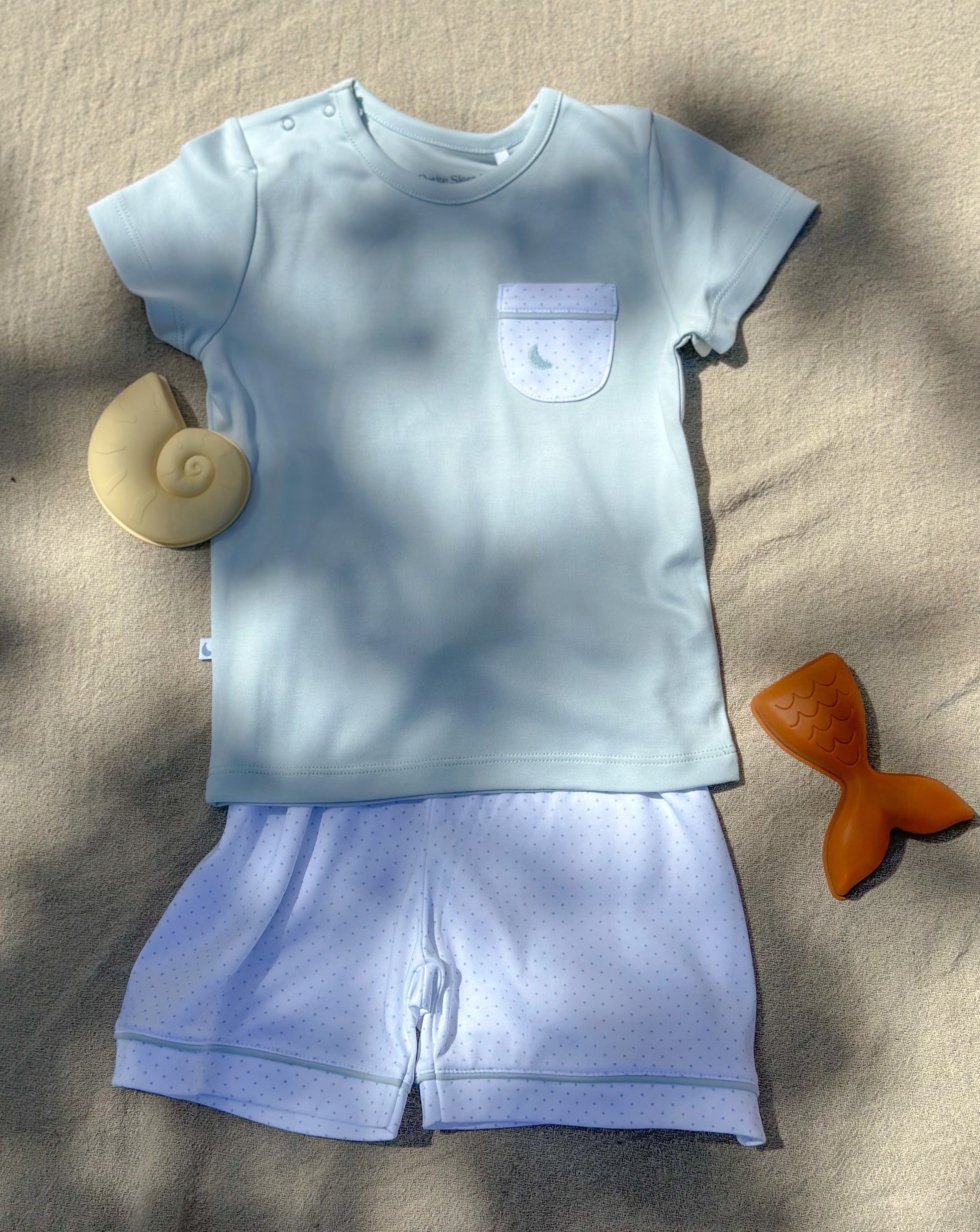Kids Blue Dot Short Pajamas