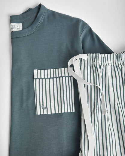 Pijama Hombre Rayas Deep Blue