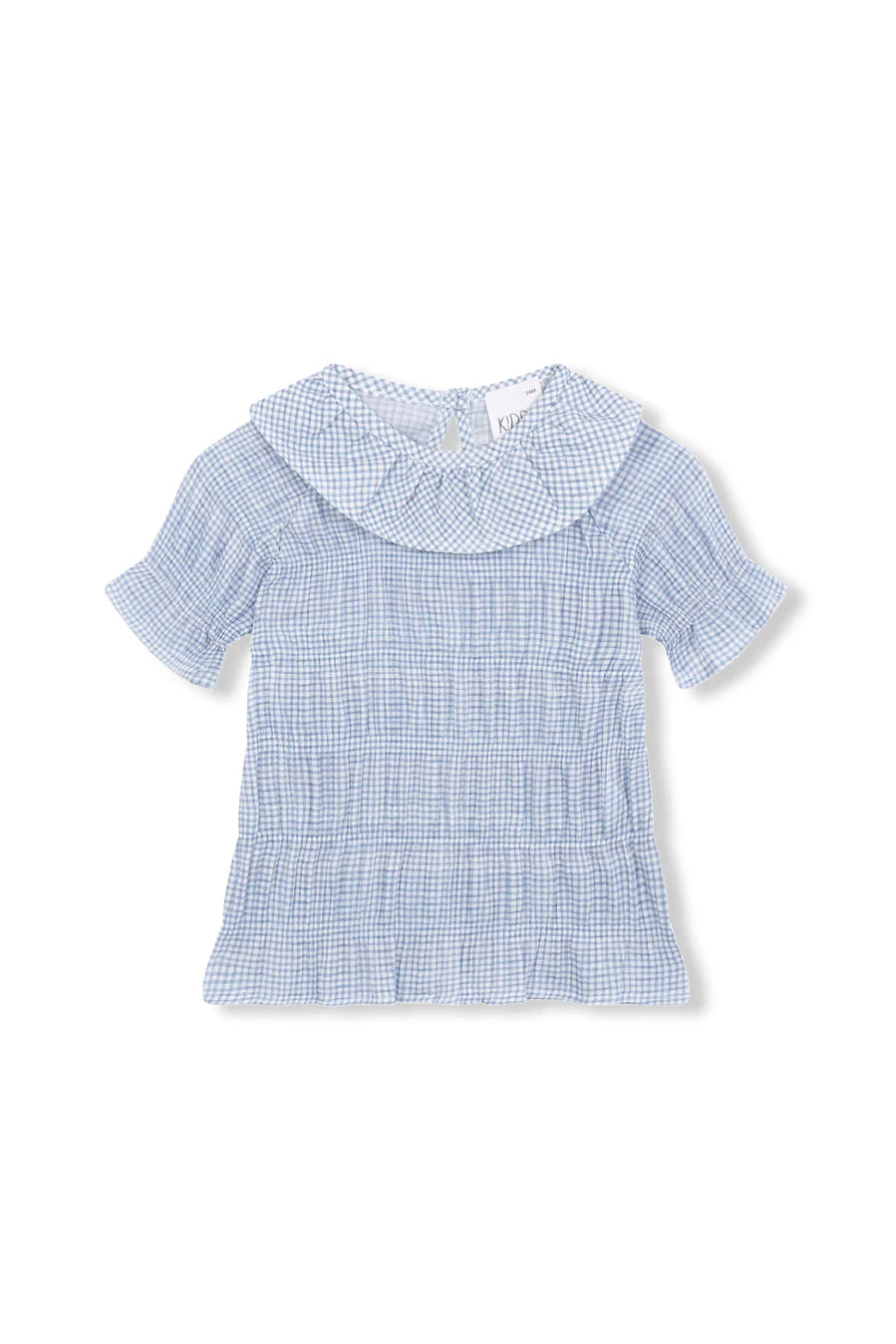 Blue Vichy Smock Blouse