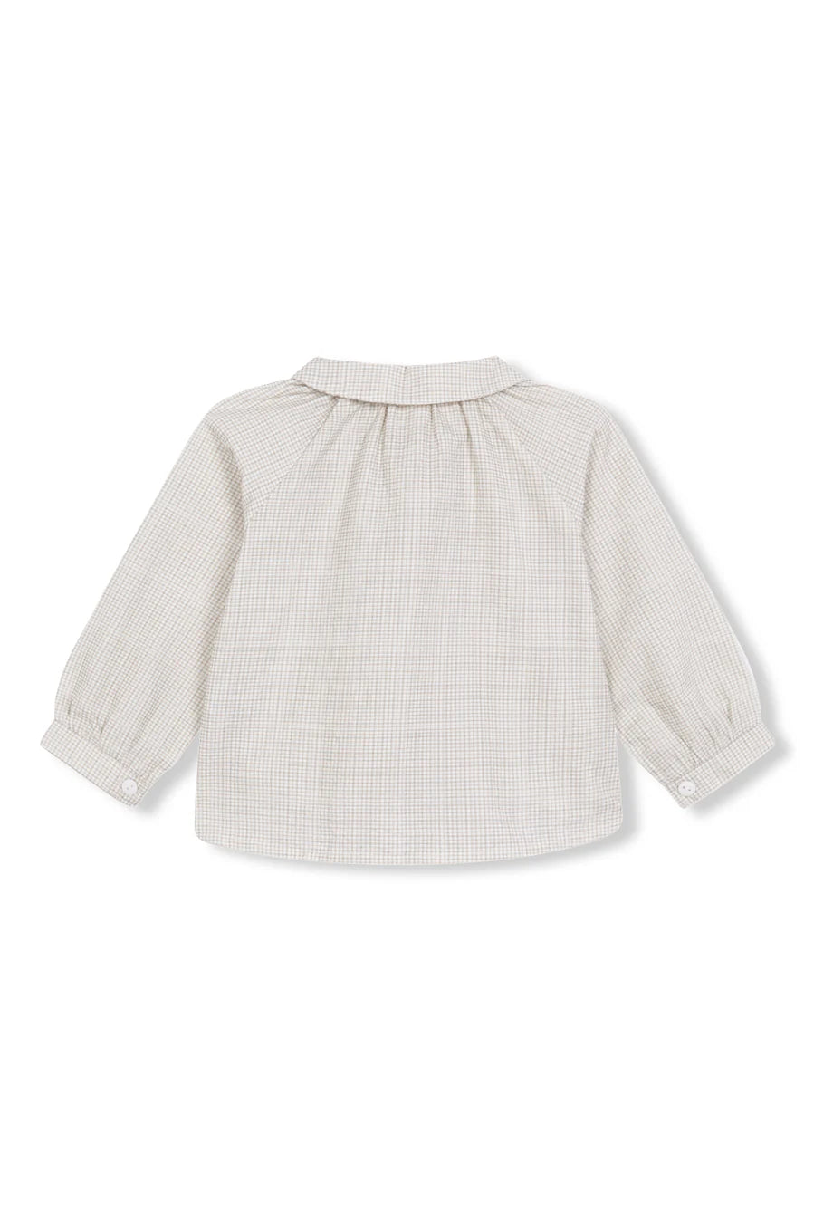 Camisa Cuello Bebé Vichy Beige