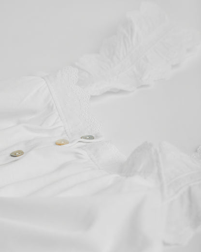 Camisón Mujer Tira Bordada Blanco