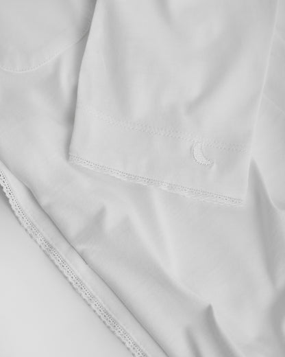 Camisón Mujer Camisero Blanco Tira Bordada
