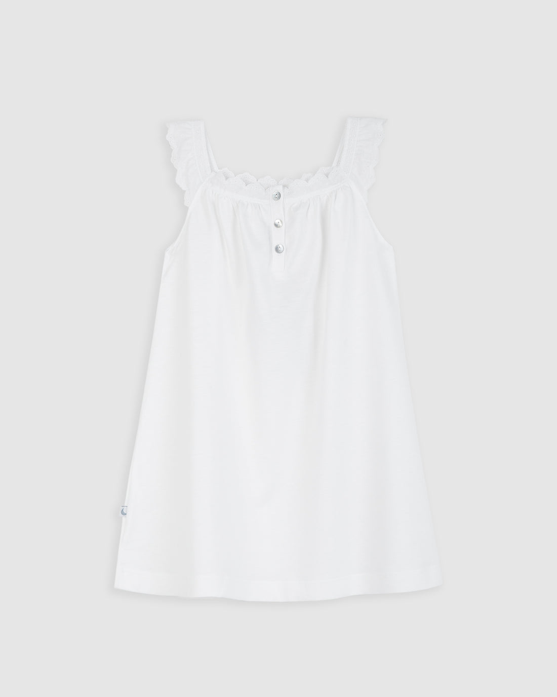 Kids Nightgown with White Embroidered Strip