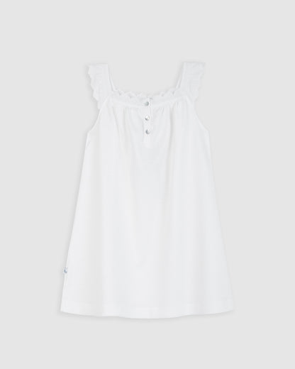 Kids Nightgown with White Embroidered Strip