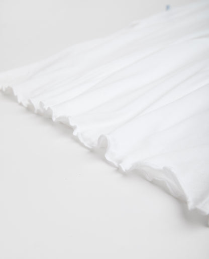 Chemise de nuit longue blanche à bretelles pour femme
