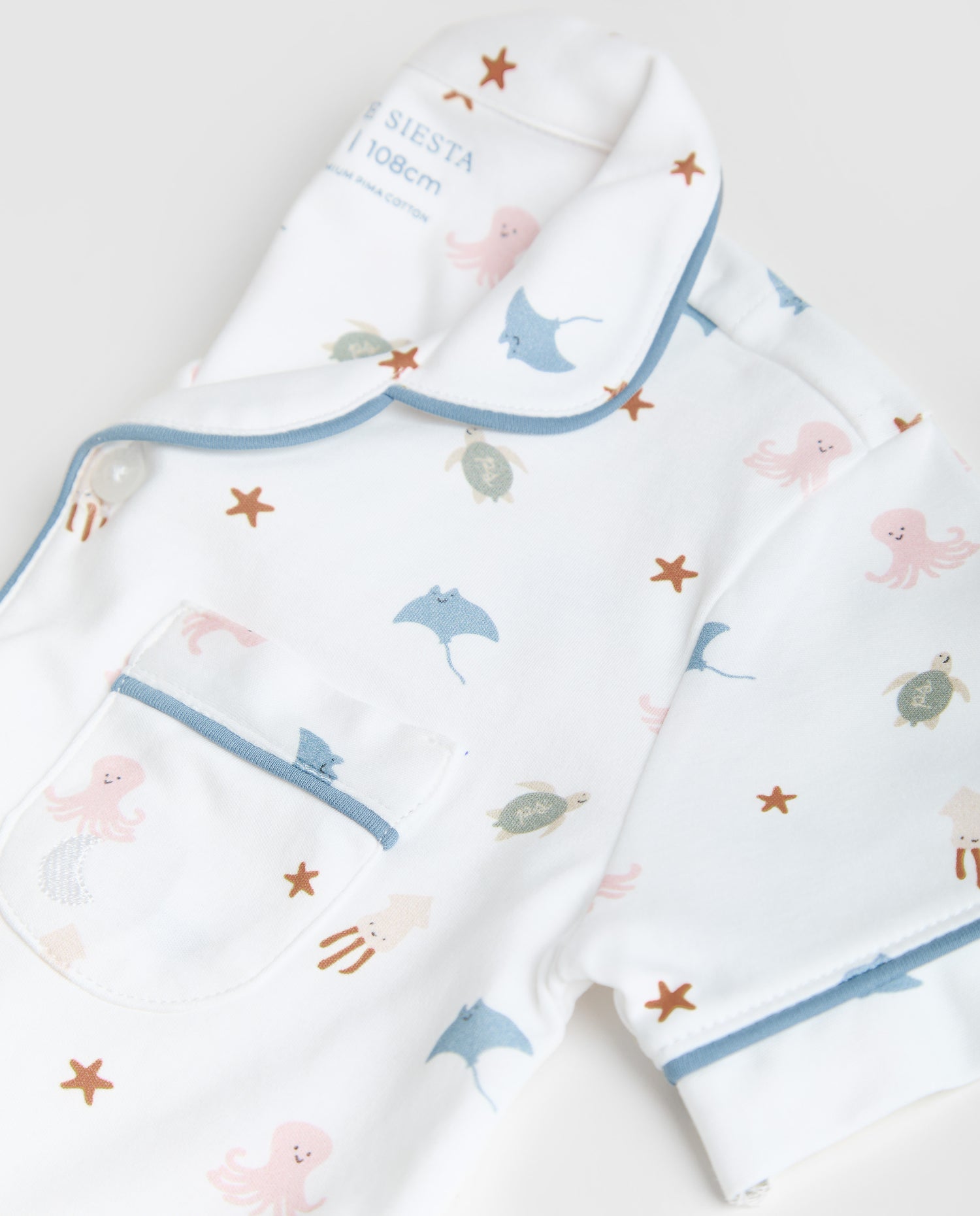 Kids Ocean Short Shirt Pajamas