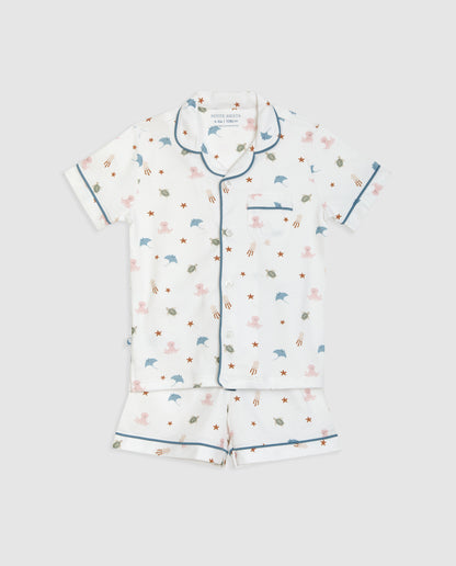 Kids Ocean Short Shirt Pajamas