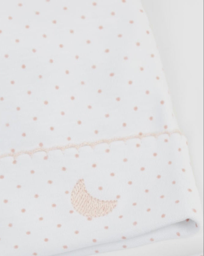 Bonnet bébé à pois roses