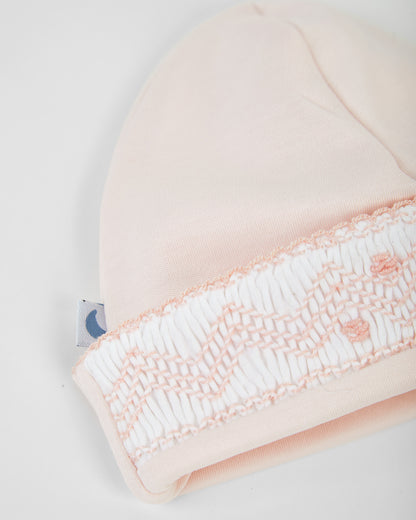 Gorrito Bebé Smock Rosa