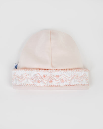 Gorrito Bebé Smock Rosa