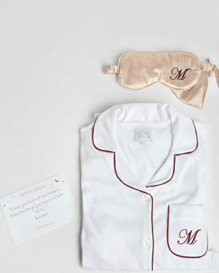 Sleep Tight Blanco/Burgundy