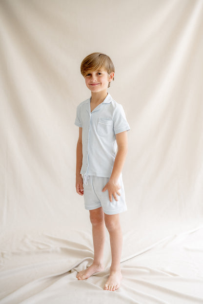 Pyjama chemise courte bleu pour enfant