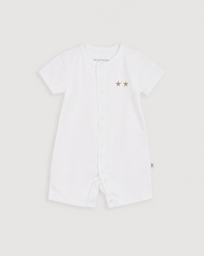 Pijama Bebé Blanco Corto Personalizable