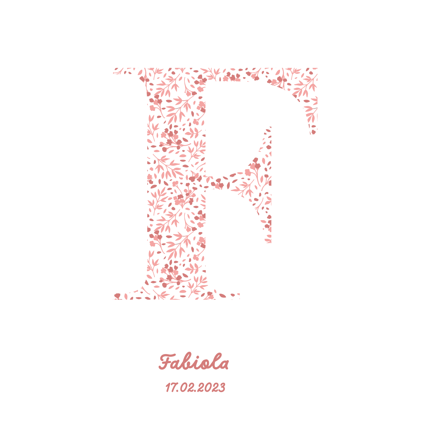 Cadre initial rose