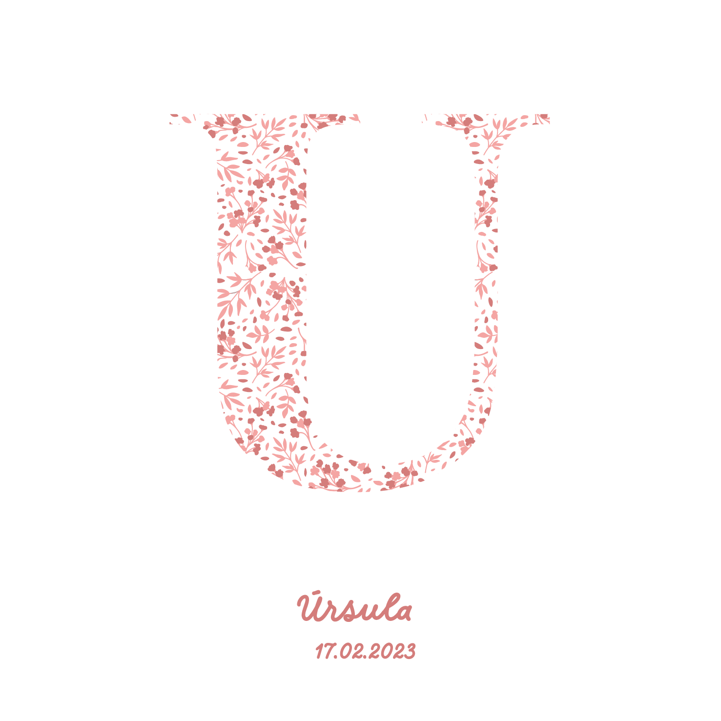 Cadre initial rose