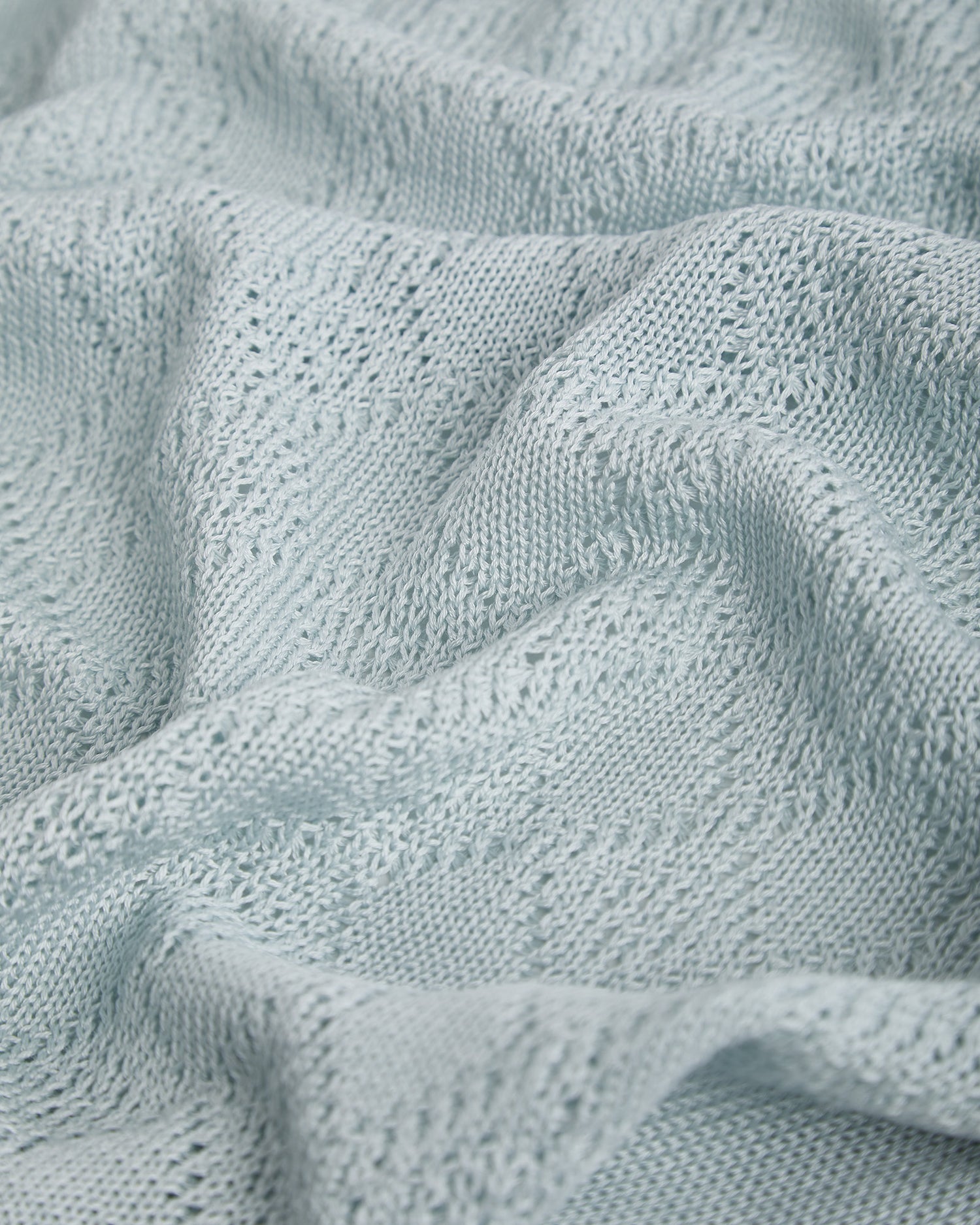 Couverture en coton perlé bleu