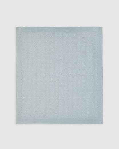 Couverture en coton perlé bleu