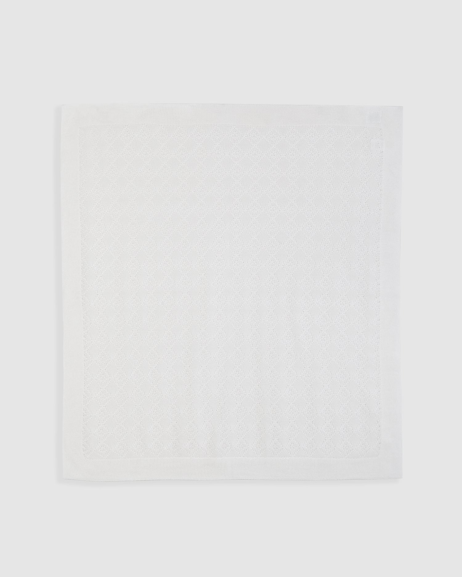 Perlé Cotton Eco White Blanket 