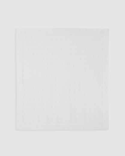Perlé Cotton Eco White Blanket 