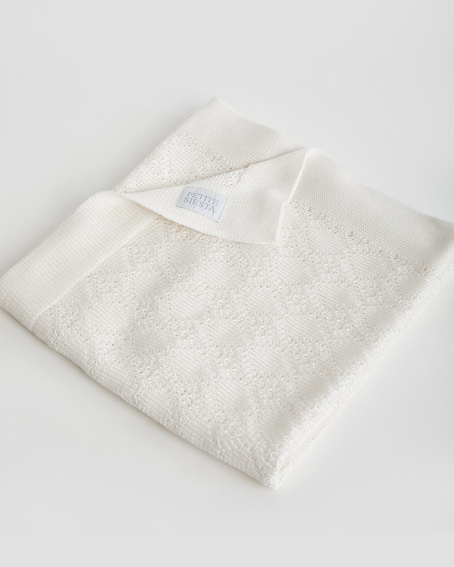 Perlé Cotton Eco White Blanket 