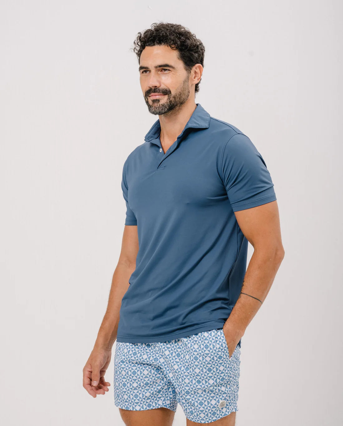 Polo Active+ Hombre - Azul Marino
