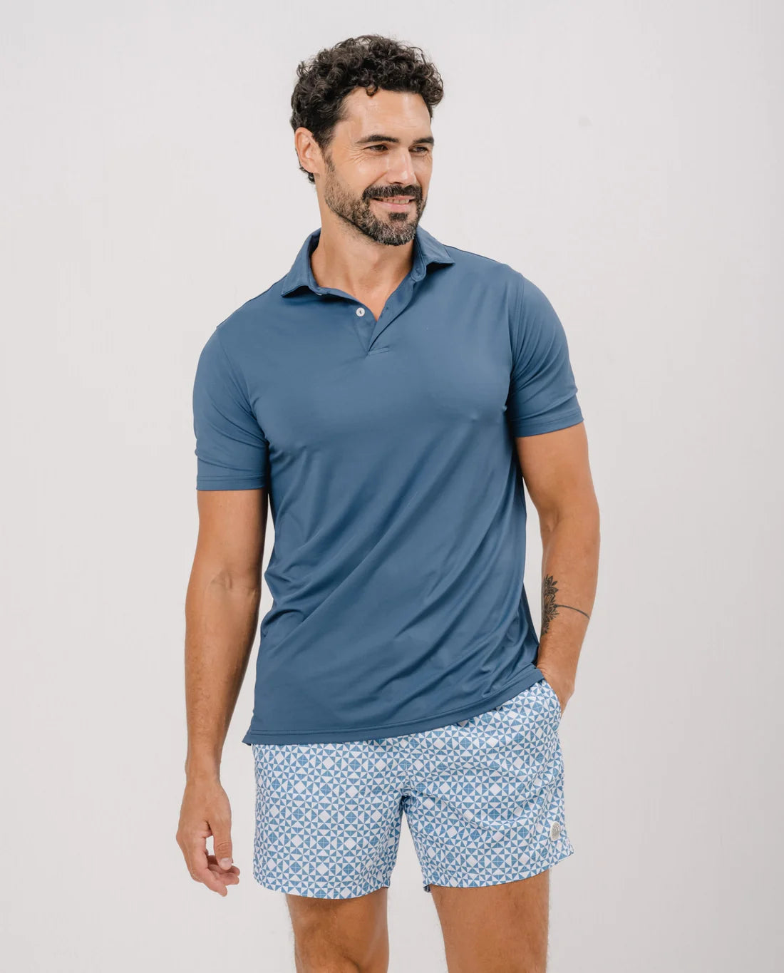 Polo Active+ Hombre - Azul Marino