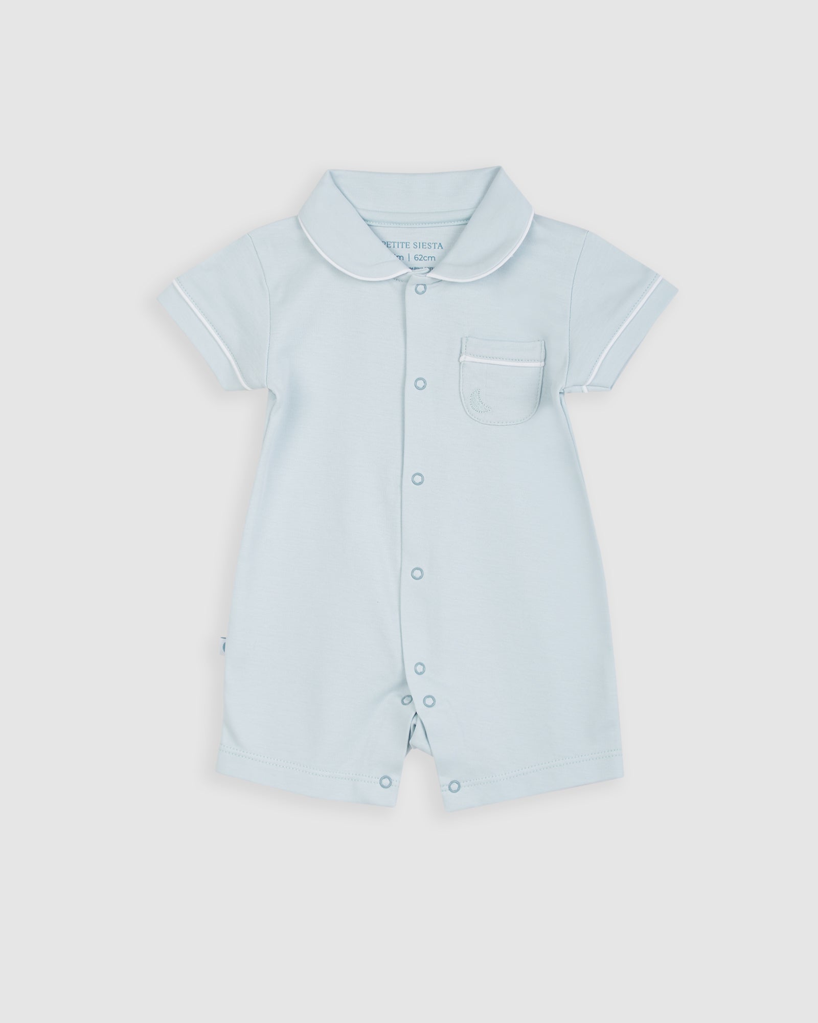 Pijama Bebé Camisero Azul Corto