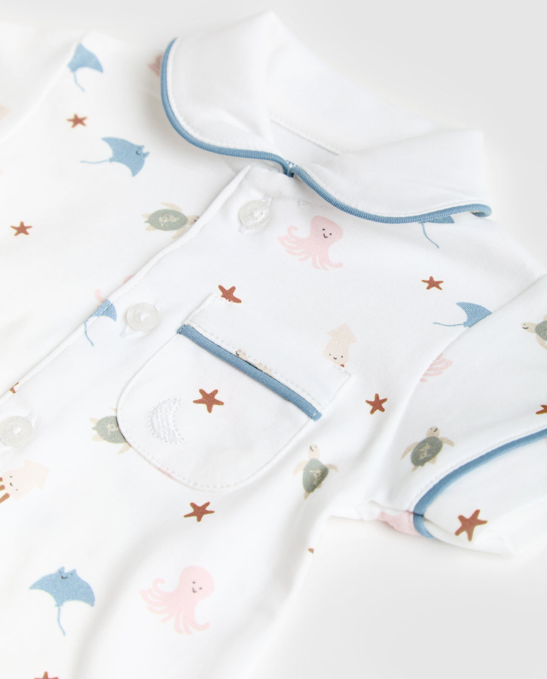 Ocean Short Baby Shirt Pajamas