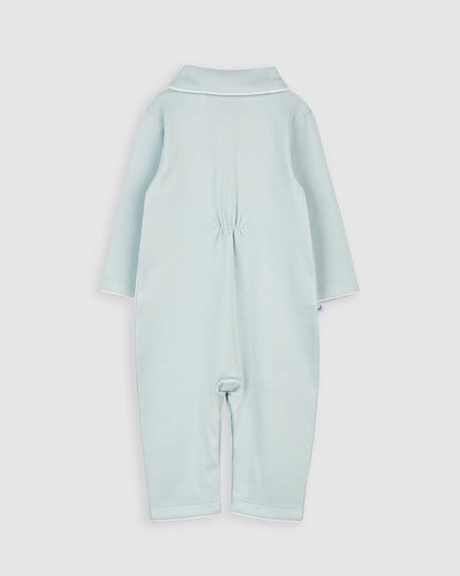 Pijama Bebé Camisero Azul (sin pies)