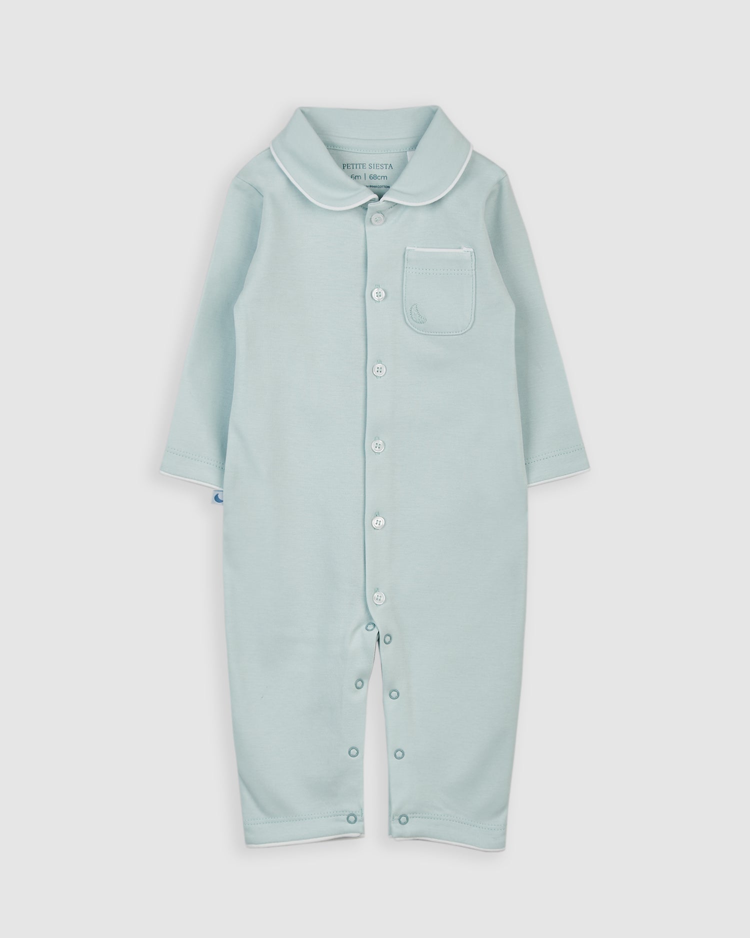 Pijama Bebé Camisero Azul (sin pies)