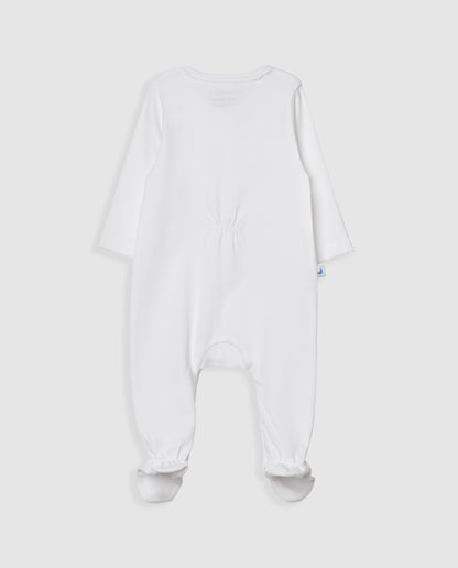Pijama Bebé Tira Bordada Blanco