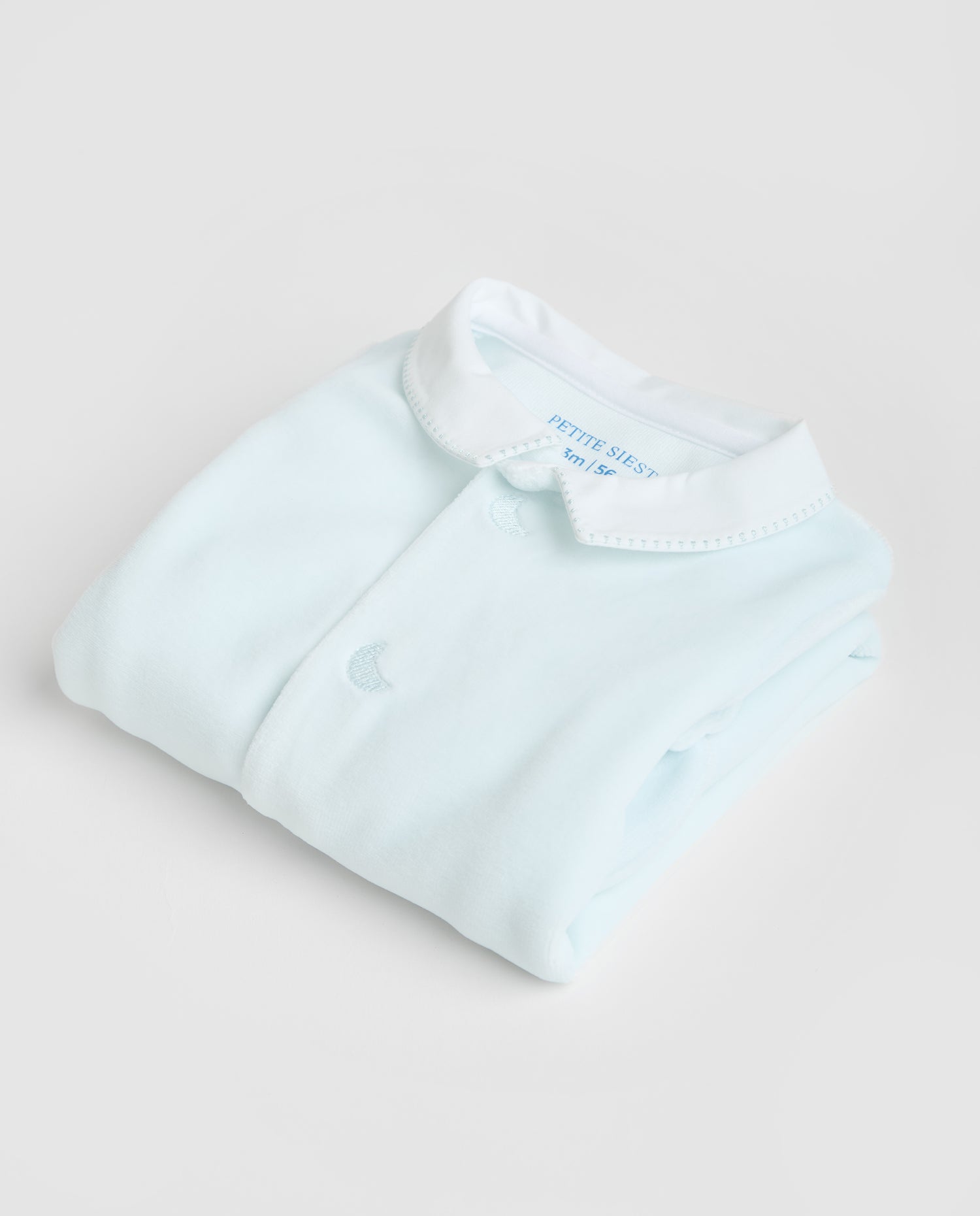 Blue Velour Baby Pajamas