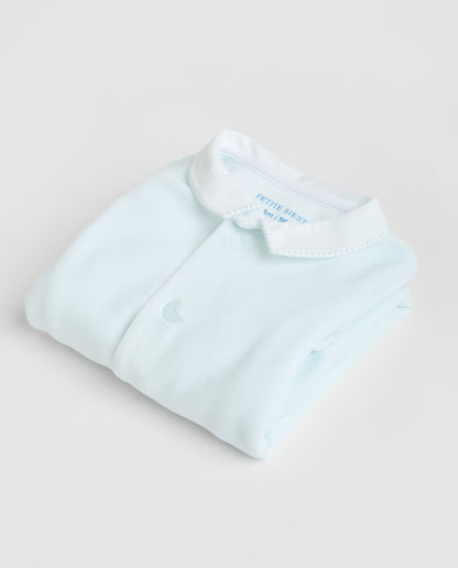 Blue Velour Baby Pajamas