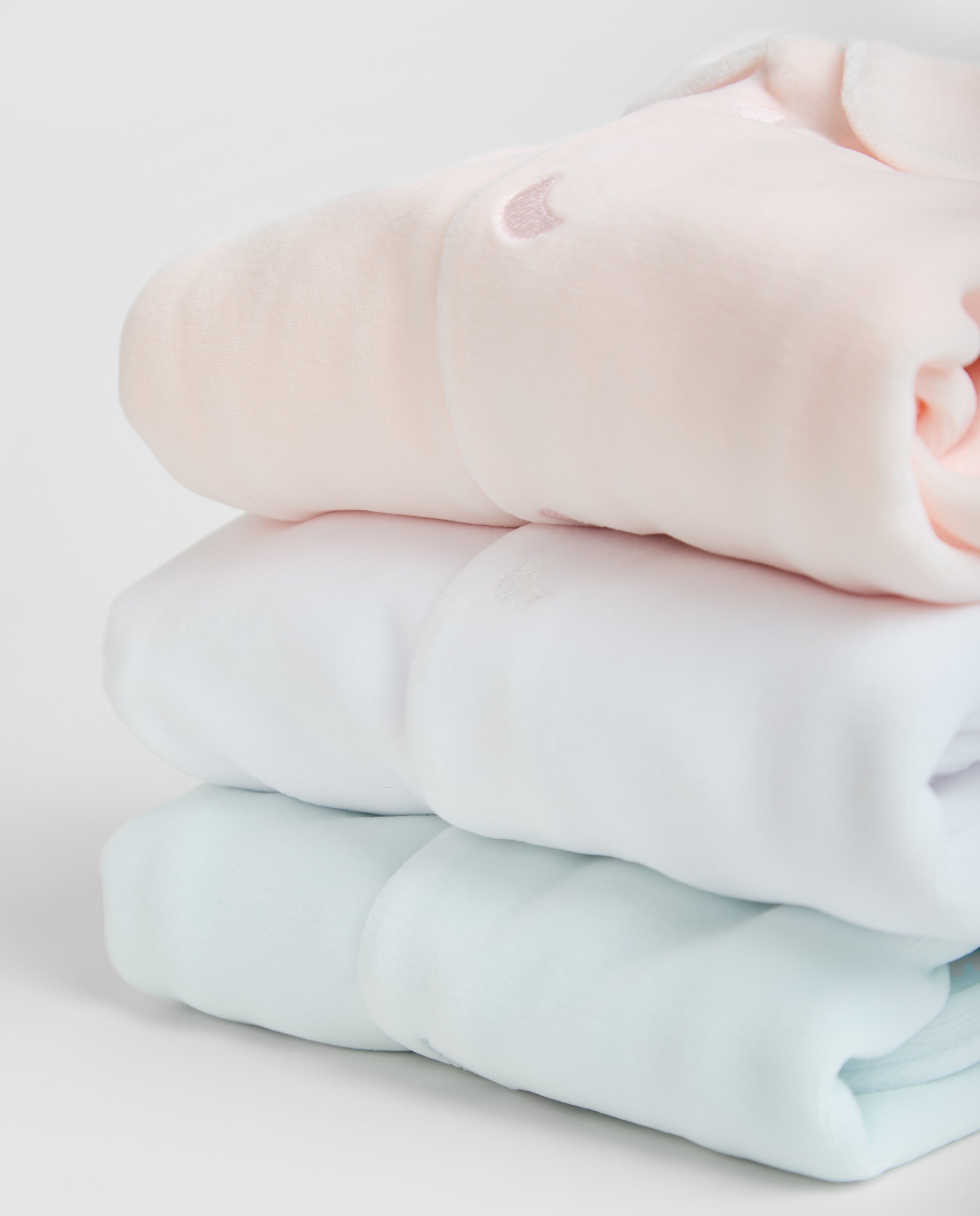 Blue Velour Baby Pajamas