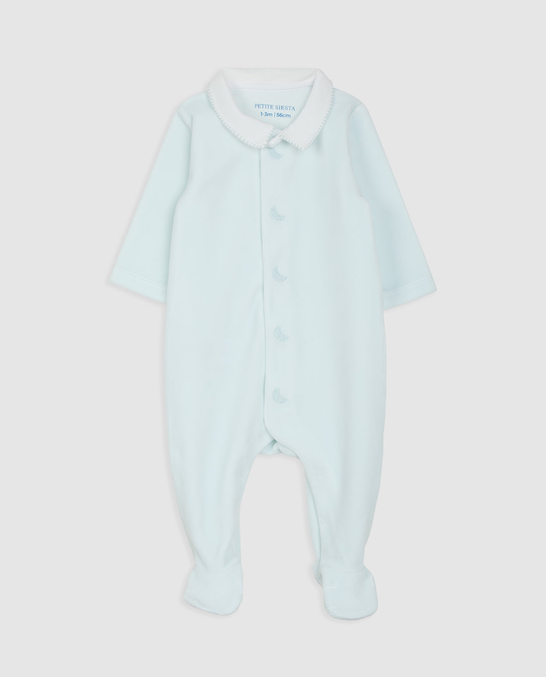 Pyjama bébé en velours bleu