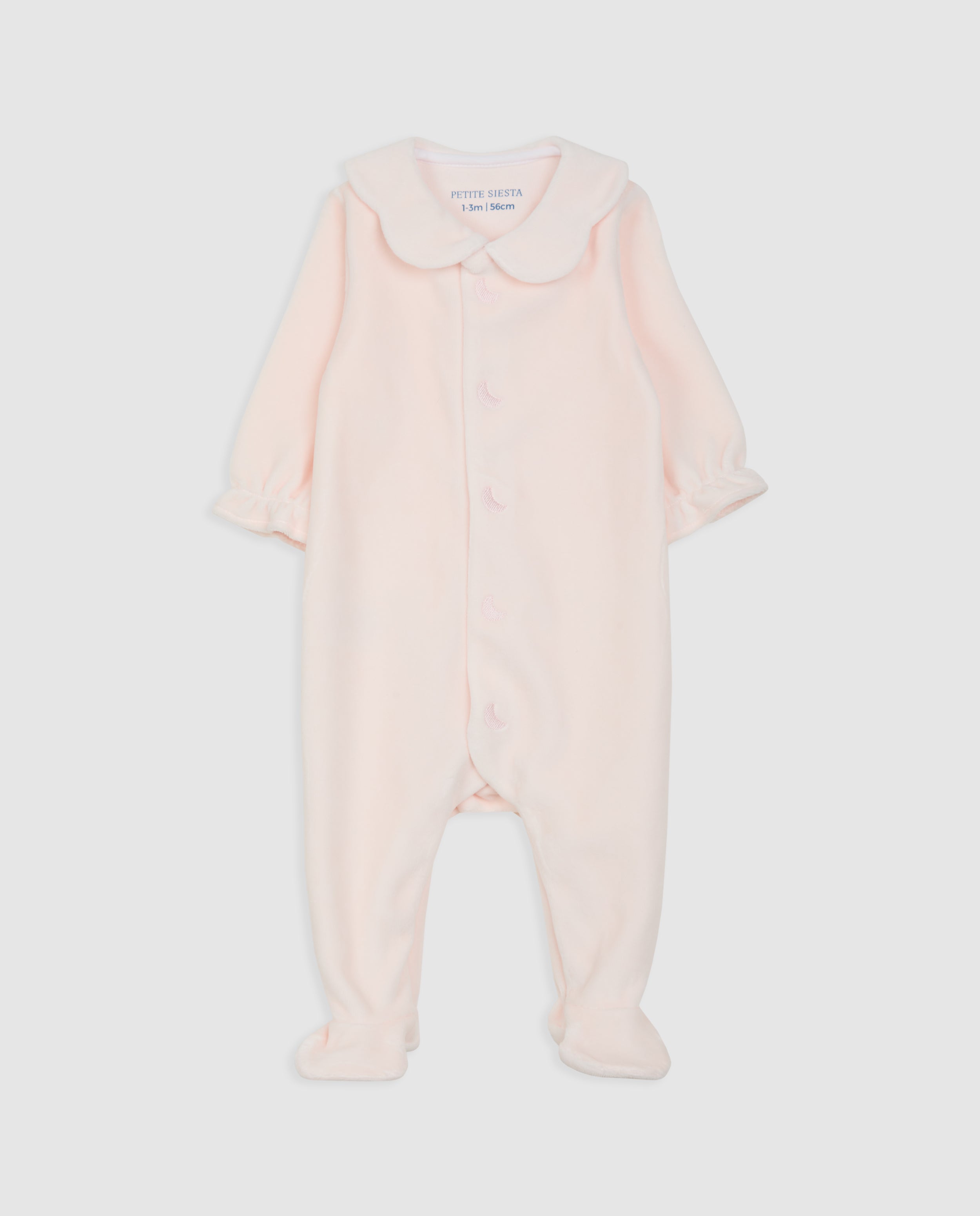 Pijama Bebé Velour Rosa