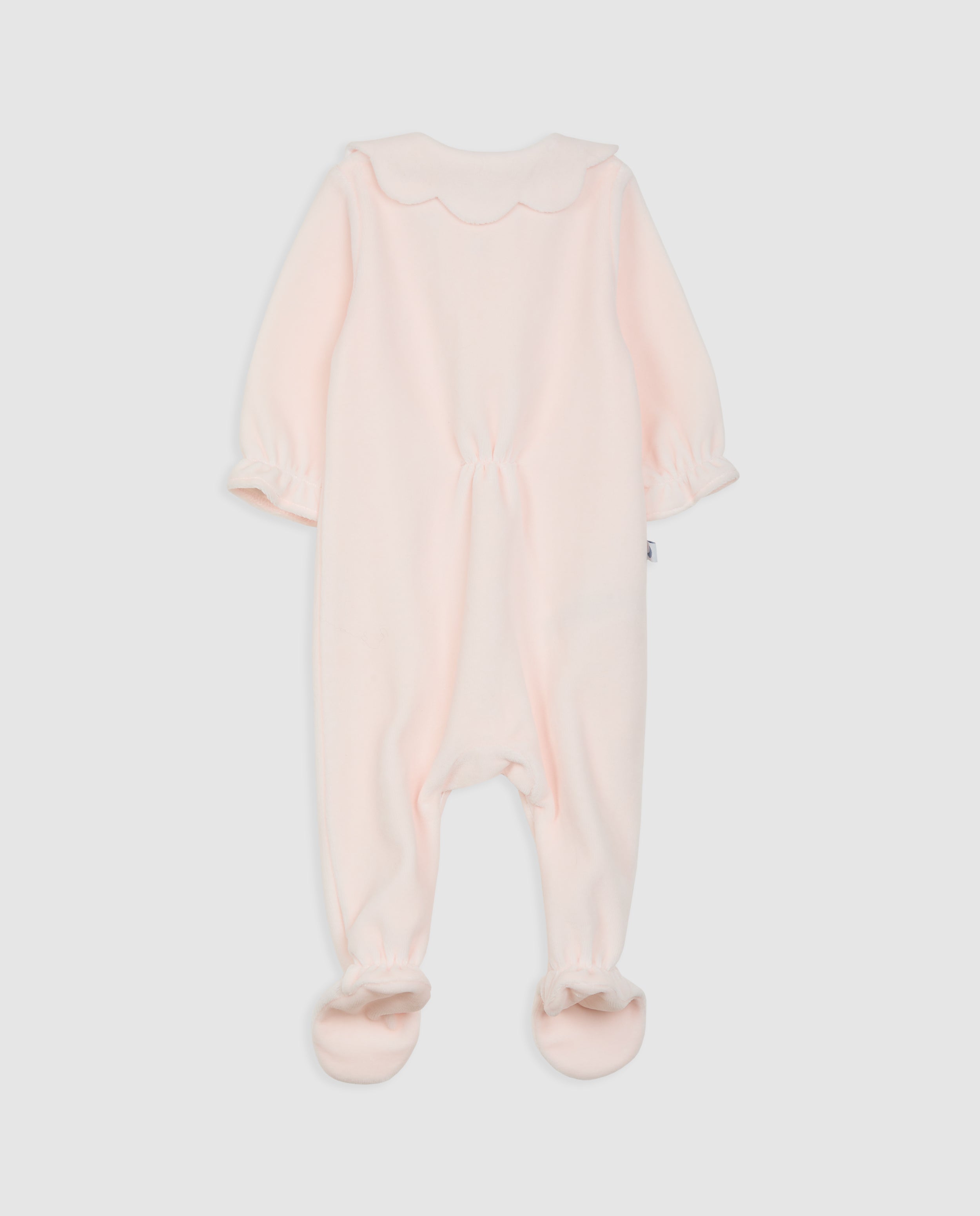 Pyjama bébé en velours rose