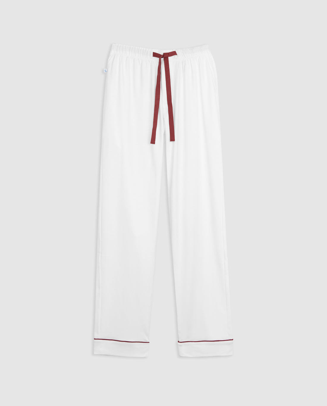 Pyjama chemise blanche pour homme - Bordeaux