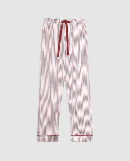 Pijama Hombre Camisero Rayas Burgundy