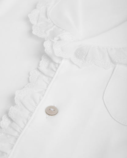 Pijama Niña Camisero Tira Bordada