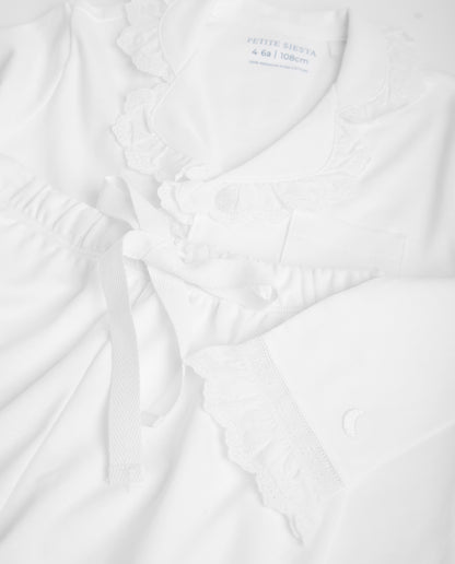 Pijama Niña Camisero Tira Bordada