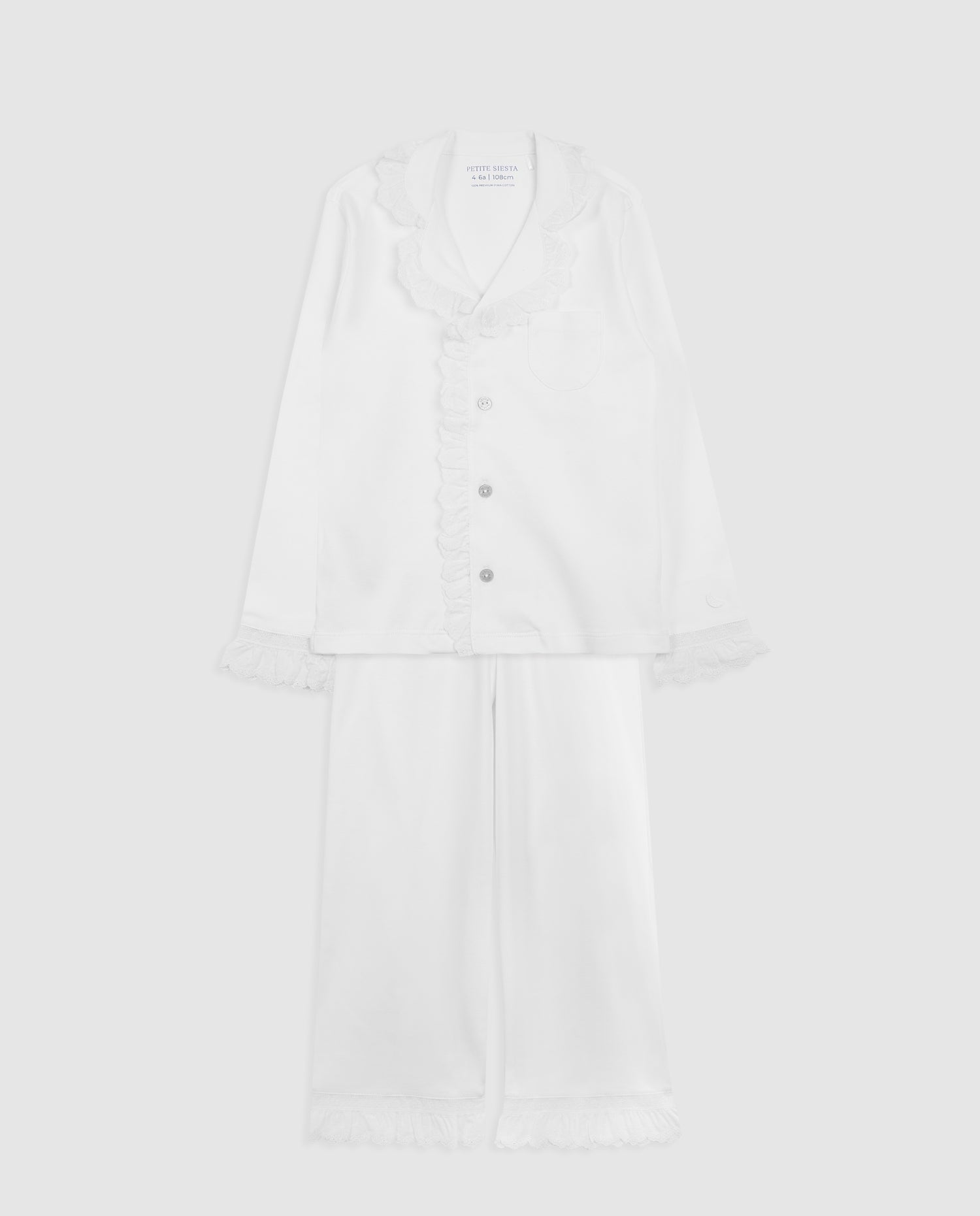 Pijama Niña Camisero Tira Bordada