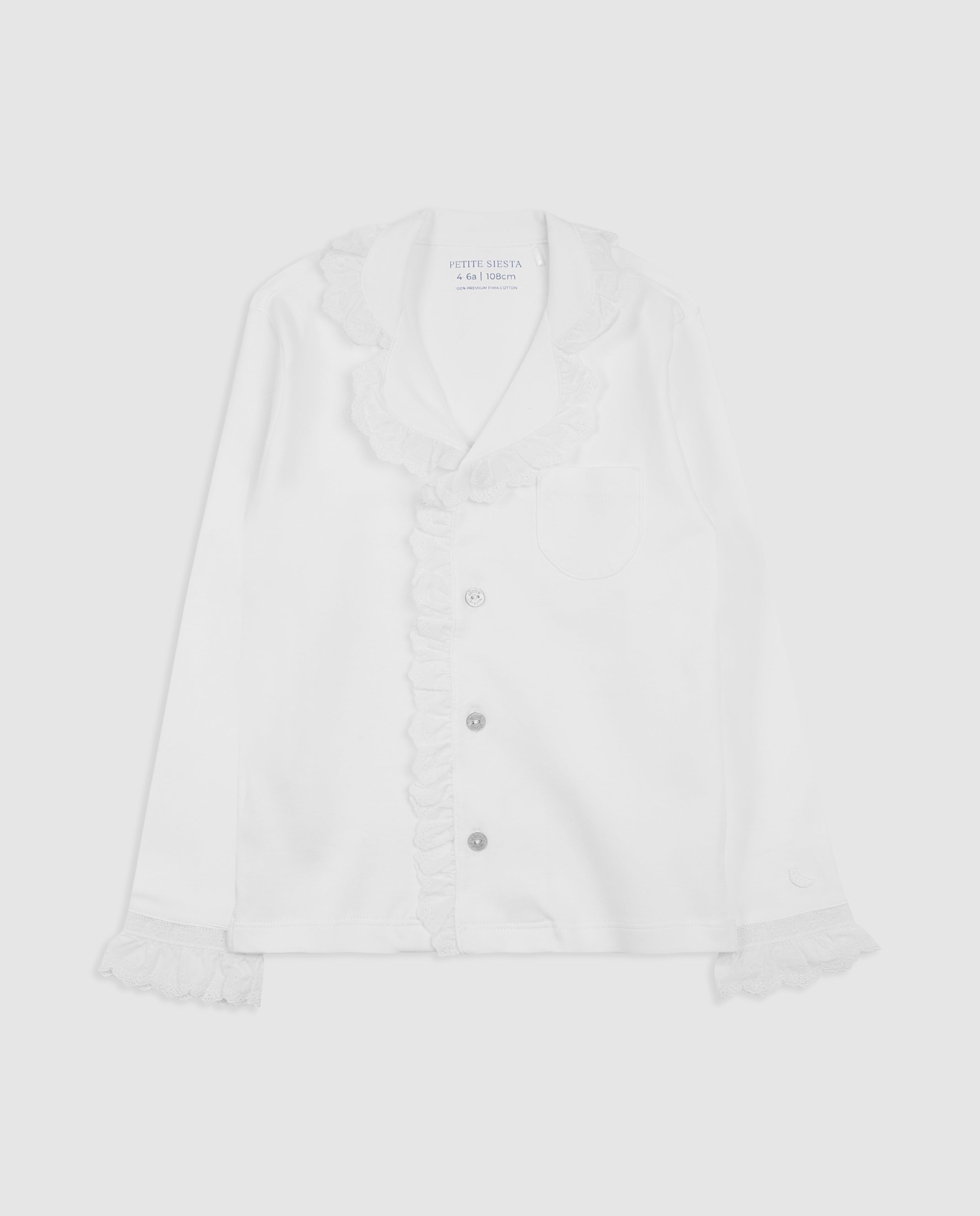 Pijama Niña Camisero Tira Bordada