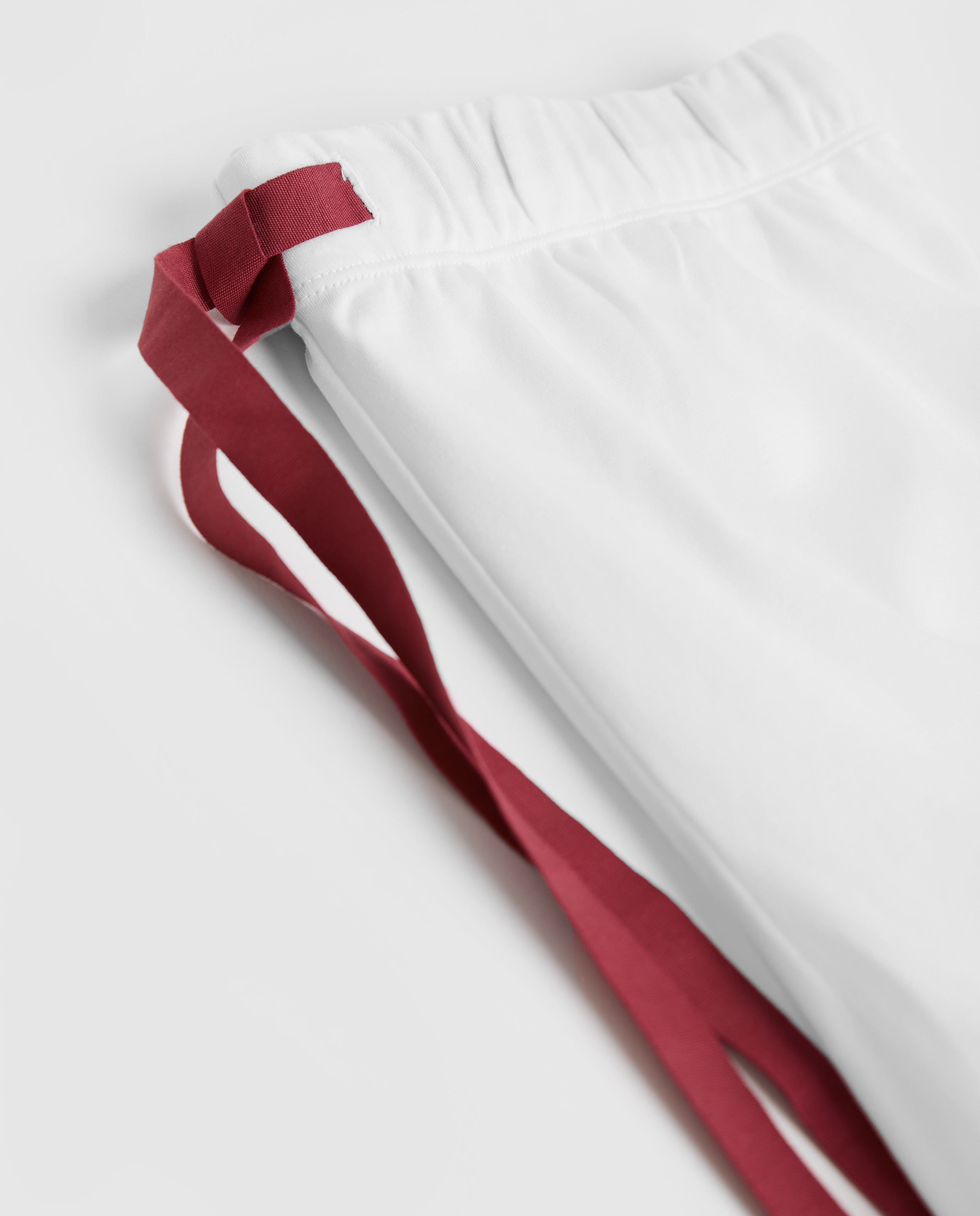 Pyjama chemise blanc bordeaux pour femme